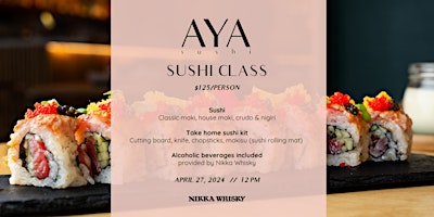 Imagem principal do evento Aya Sushi Class