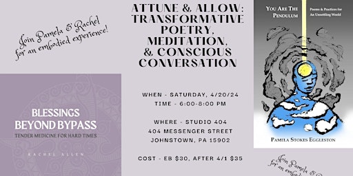 Imagem principal do evento Attune & Allow: Transformative Poetry, Meditation & Conscious Conversation.