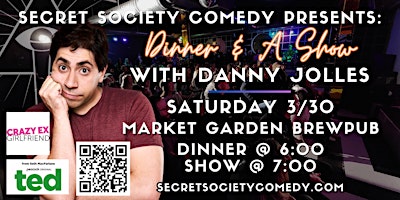 Imagen principal de Danny Jolles | Dinner & A Comedy Show @ Market Garden