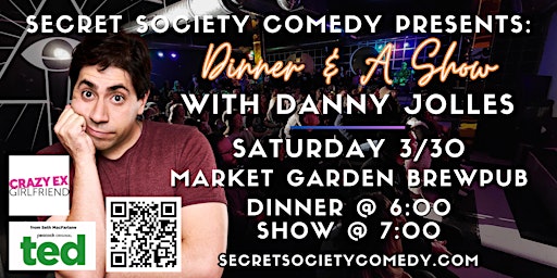 Imagem principal de Danny Jolles | Dinner & A Comedy Show @ Market Garden