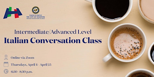 Hauptbild für Italian Conversation Class - Intermediate/Advanced Level (Online)