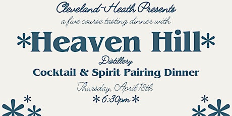 Heaven Hill 5 Course Tasting w/ Pairings