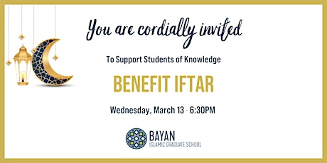 Immagine principale di Bayan Iftar & Community Appreciation  | GEM | Mar 13th, 2024 