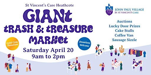 St Vincent's Care Heathcote GIANT Trash & Treasure Market  primärbild