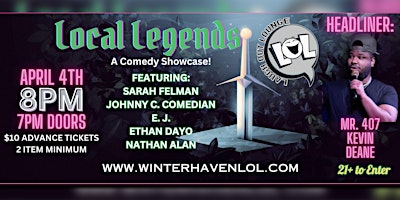 Local Legends: A Comedy Showcase! primary image