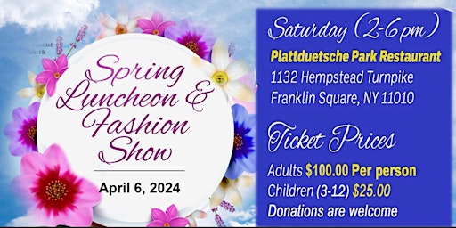 Primaire afbeelding van Westbury United Methodist Church Spring Luncheon and Fashion Show