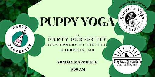 St. PAWricks Day Puppy Yoga at Party Perfectly primary image