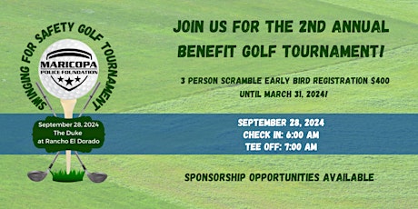 2024 Swinging for Safety Golf Tournament