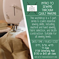 Imagen principal de Introduction to Sewing through Quilt Making