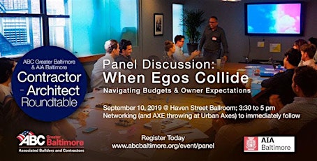 ABC Greater Baltimore & AIA Baltimore Present: 'When Egos Collide!' primary image