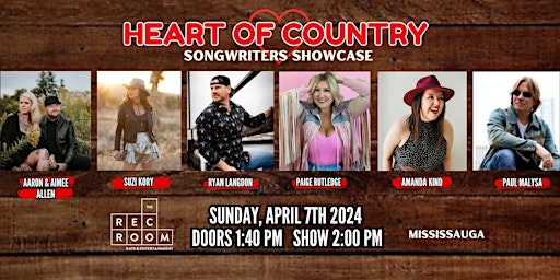 Hauptbild für Heart Of Country Songwriters Showcase