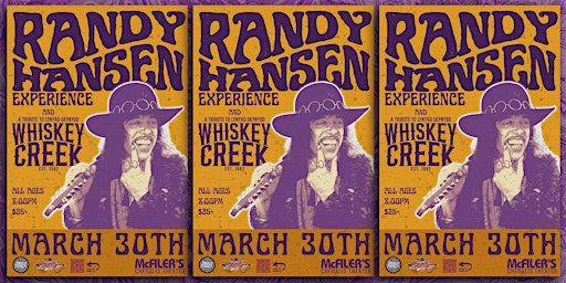 Imagem principal do evento Whiskey Creek -Lynyrd Skynyrd Tribute & Randy Hansen - Jimi Hendrix Tribute