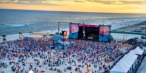 Image principale de The night of the music festival at the beach was extremely exciting
