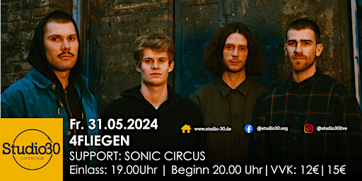 Hauptbild für 4Fliegen / Sonic Circus|Studio 30