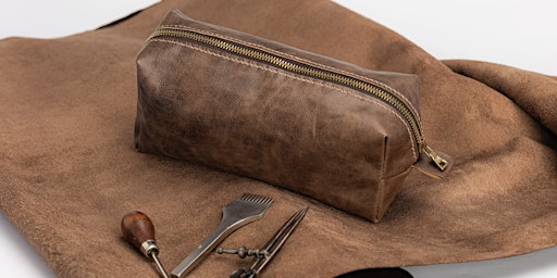 Leatherworking class - zippered pouch primary image
