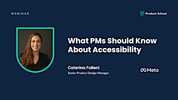 Primaire afbeelding van Webinar: What PMs Should Know About Accessibility by Meta Design Manager