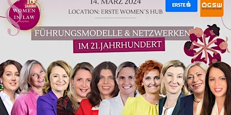 10 Jahre Women in Law: Führungsmodelle & Netzwerken im 21. Jahrhundert primary image