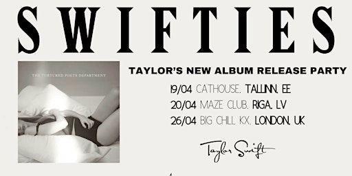 Imagem principal de SWIFTIES (Album Release Party Talinn)