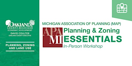 Primaire afbeelding van Michigan Association of Planning (MAP) PLANNING & ZONING Workshop