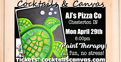Image principale de "The Tenacious Turtle" Cocktails and Canvas Painting Art Event
