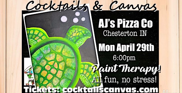 "The Tenacious Turtle" Cocktails and Canvas Painting Art Event