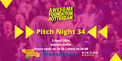 Primaire afbeelding van Awesome Foundation Rotterdam - Pitch Night 34