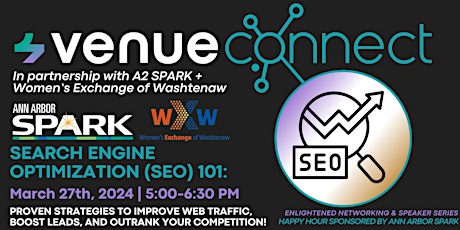 Imagem principal do evento Venue Connect | Search Engine Optimization (SEO) 101