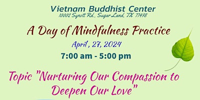 Imagem principal do evento A Day of Mindfulness Practice - April 27, 2024