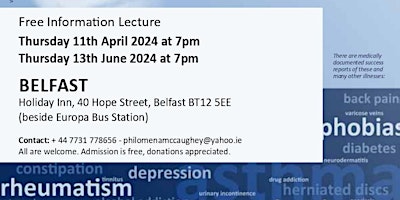 Information Lecture for Belfast! A Natural Path to Health for Body and Soul