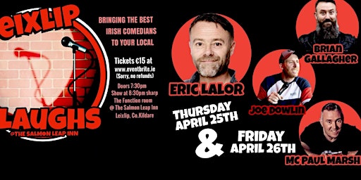 Immagine principale di Leixlip Laughs Friday April 26th 