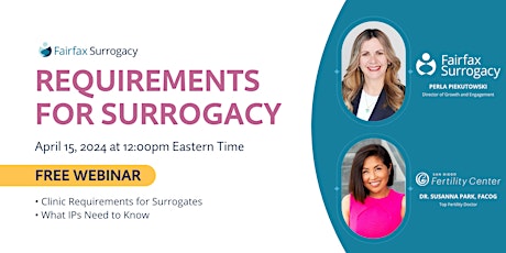 Surrogate Requirements with Dr. Susanna Park