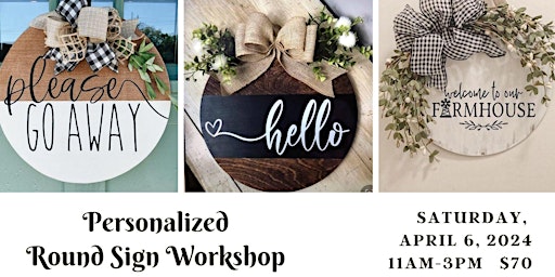 Personalized Round Sign Workshop primary image