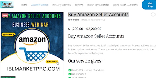 Image principale de Buy Amazon Seller Accounts