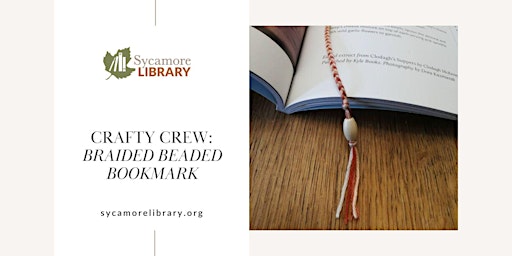 Imagem principal do evento Crafty Crew: Braided Beaded Bookmark