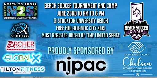 Primaire afbeelding van North to Shore Beach Soccer Tournament Presented by Atlantic City FC