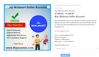 Benefits of buying Buy Walmart Seller Account