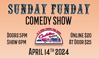Primaire afbeelding van Sunday Funday Comedy at Cadillac Ranch