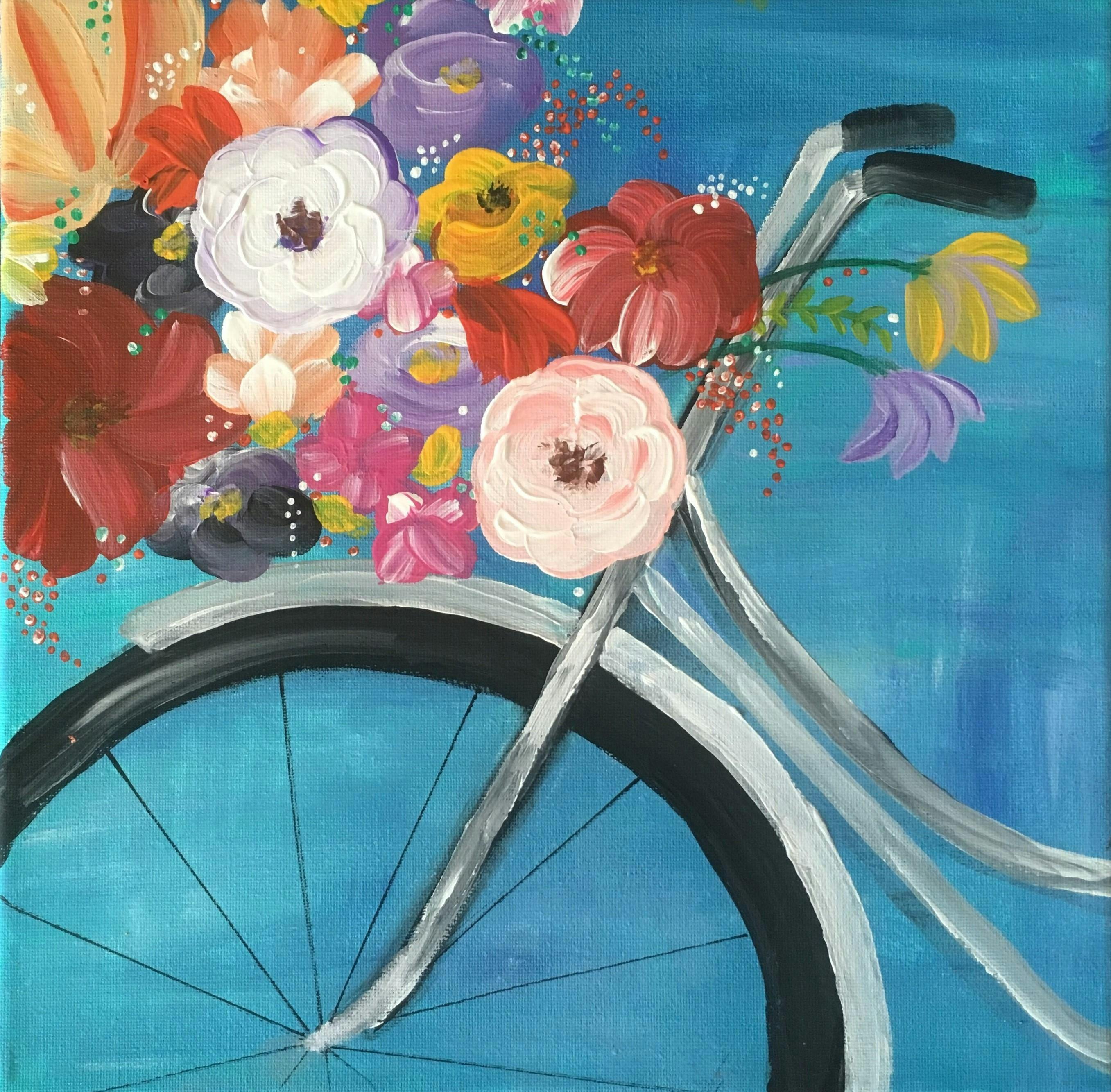 Floral Bike Acrylic Painting Event In De En 13 Sep 2019