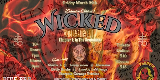 Imagem principal do evento Damien Ghoul's Wicked Cabaret - Chapter 1: In the Beginning