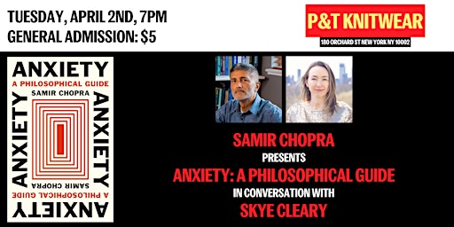 Imagen principal de Samir Chopra presents Anxiety: A Philosophical Guide, feat. Skye Cleary