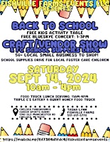 FISHVILLE FARMS BACK TO SCHOOL CRAFT SHOW & SCHOOL SUPPLY DRIVE