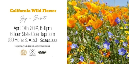 Primaire afbeelding van California Wild Flower Paint Night!