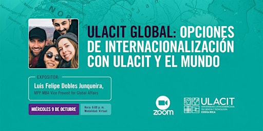 Imagem principal de Charla: Opciones de Internacionalización con ULACIT y el mundo.