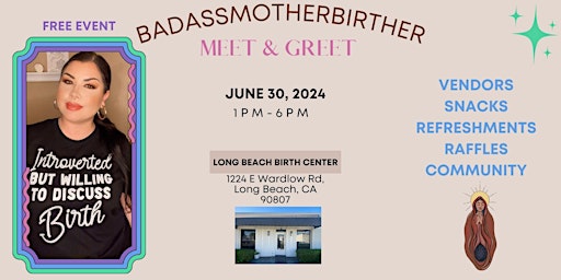 Imagem principal do evento BadassMotherBirther Meet & Greet and fundraiser