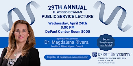 29th Annual H. Woods Bowman Public Service Lecture