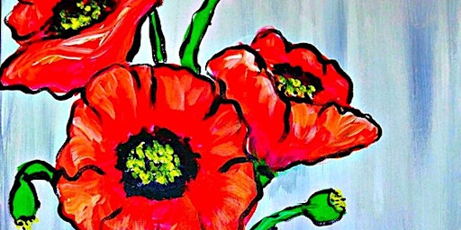 Hauptbild für IN-STUDIO CLASS Cut Poppies Sun April 14th 1:30pm $35