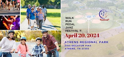 Imagem principal do evento 2024 Walk Run Pedal Jamz Festival® - Athens, TN