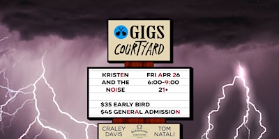 Primaire afbeelding van Dewey Night III at GIGS Courtyard ft. Kristen and the Noise!