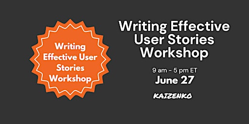 Writing Effective User Stories Workshop primary image