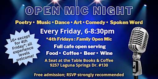 Immagine principale di Open Mic Night (Ages 16+) 